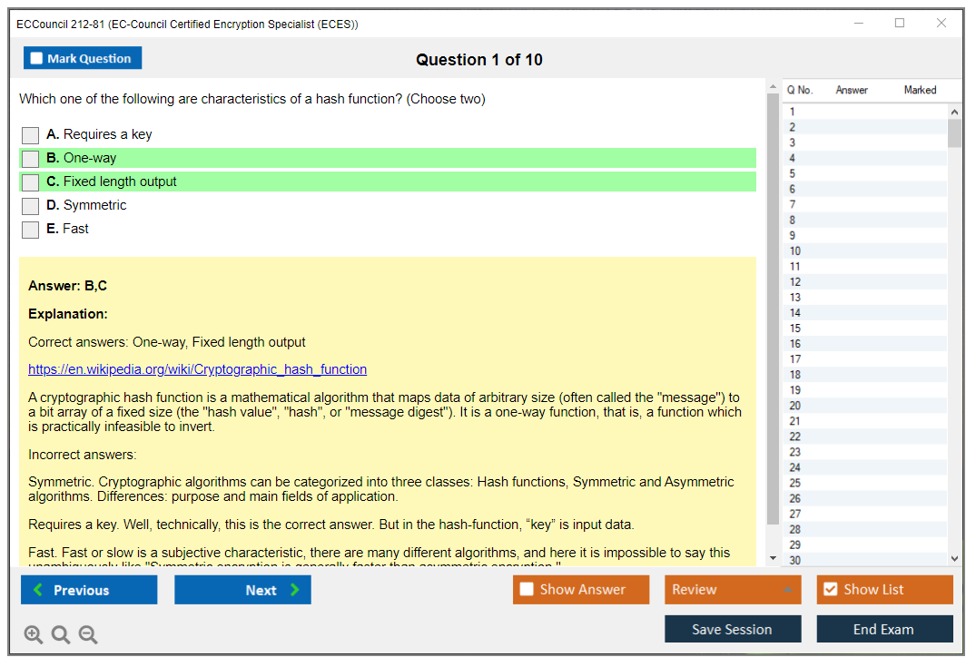 212-81 Test Score Report