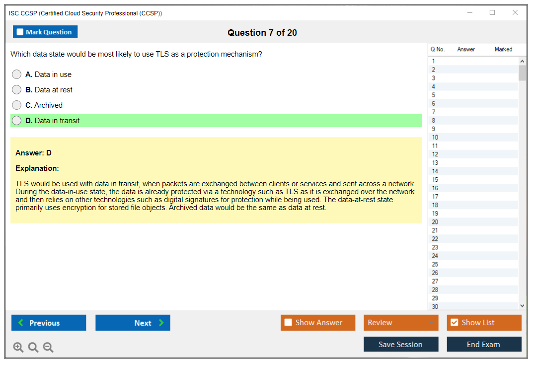 Valid CCSP Dumps Demo