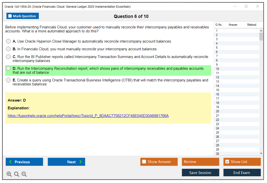 1Z0-1054-21 Latest Exam Vce