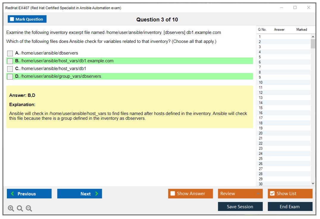 RedHat Red Hat Certified Specialist in Ansible Automation exam EX407 