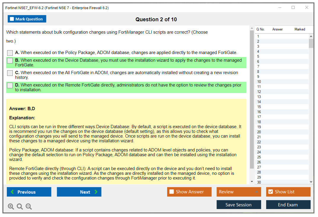 Latest NSE7_OTS-7.2 Cram Materials