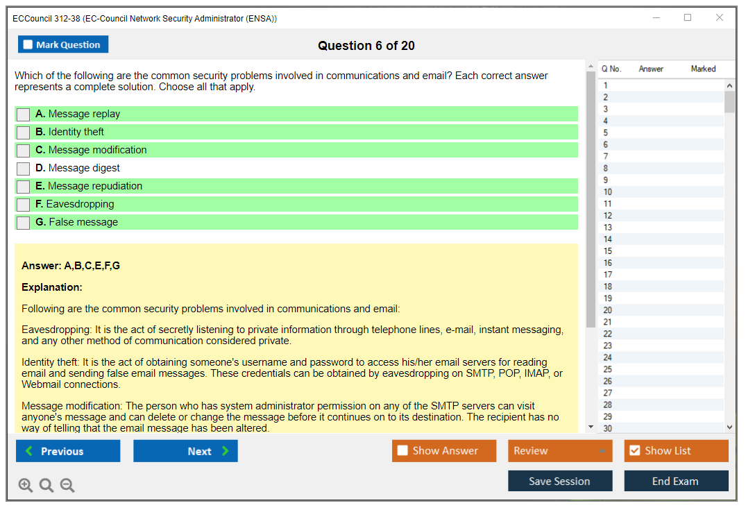 312-38 Free Exam Dumps