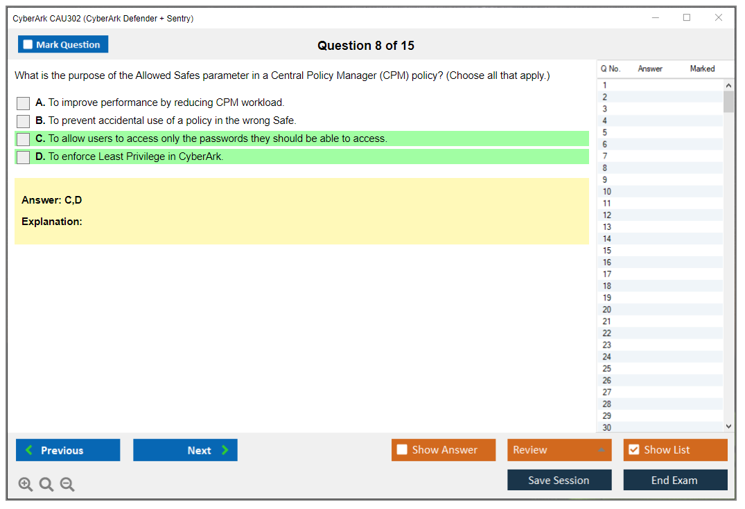 CyberArk Defender + Sentry CAU302 Mock Exam Dumps 2022 Questions Sns-Brigh10