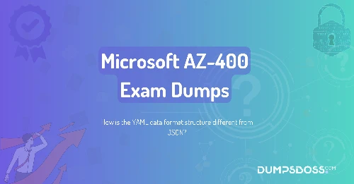 How is the YAML data format structure different from JSON?