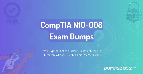 What type of Connector is most commonly used to Terminate a Copper Twisted-Pair Ethernet Cable?