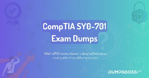 Which WPA3 security feature is designed to increase security at the time of the handshake?