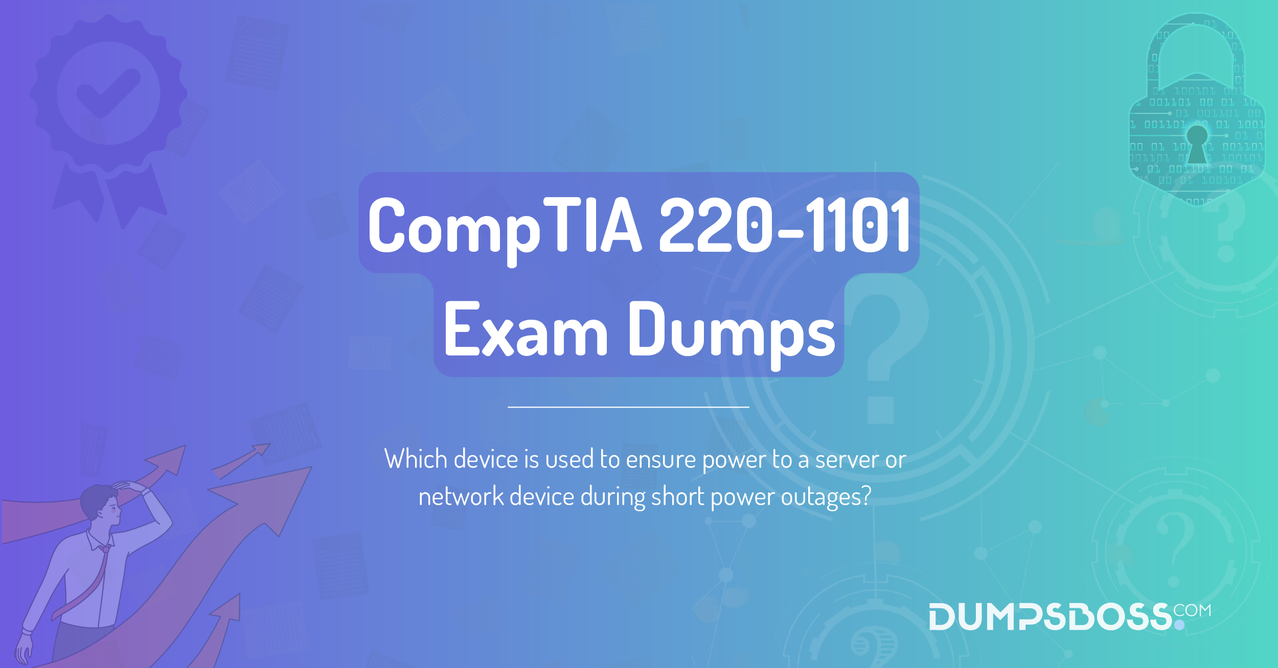 Which device is used to ensure power to a server or network device during short power outages?