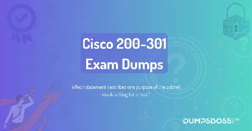 Which statement describes one purpose of the subnet mask setting for a host?