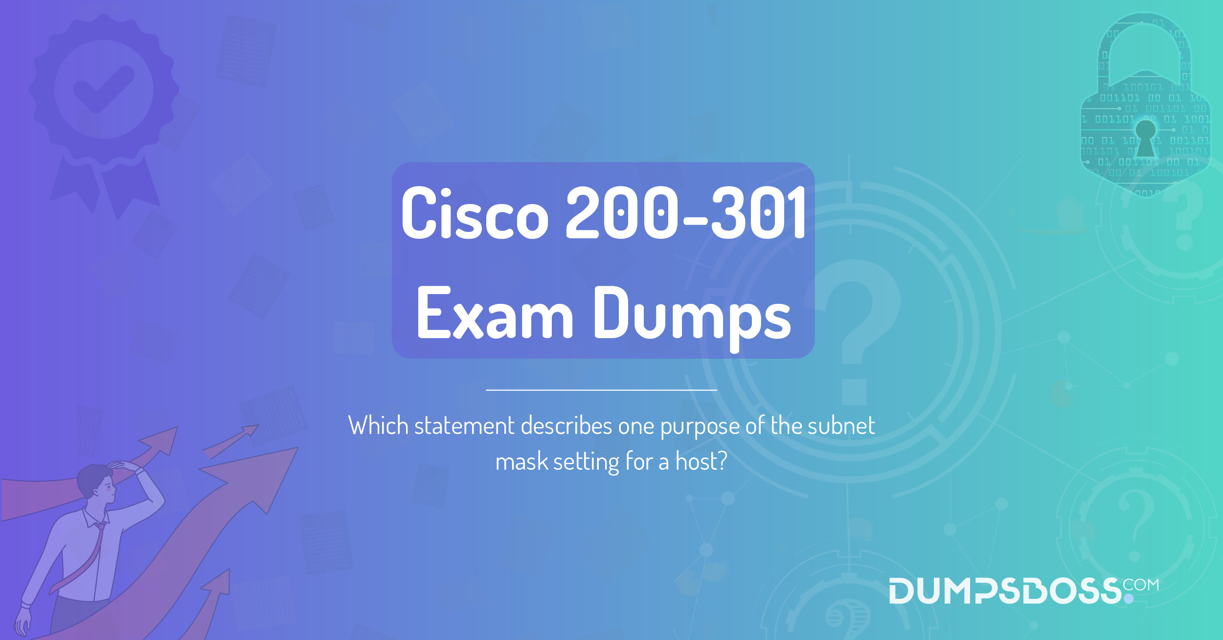 Which statement describes one purpose of the subnet mask setting for a host?