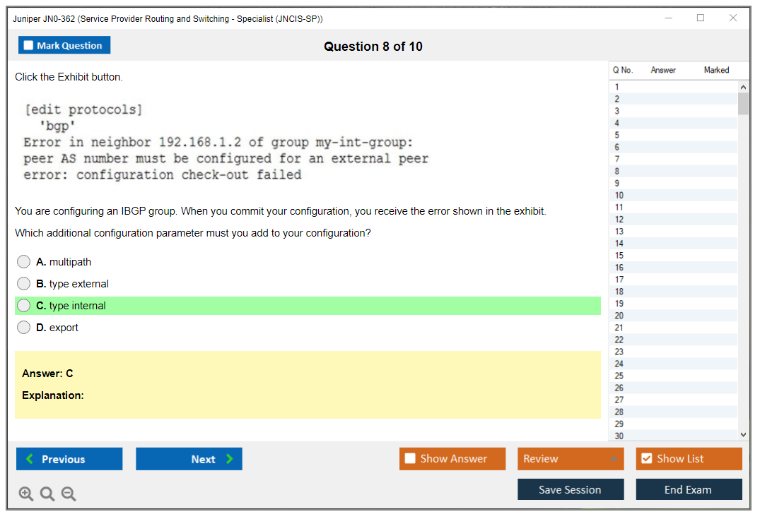 Customizable JN0-363 Exam Mode