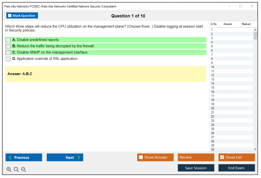 Palo Alto Networks Certified Network Security Consultant Sns-Brigh10